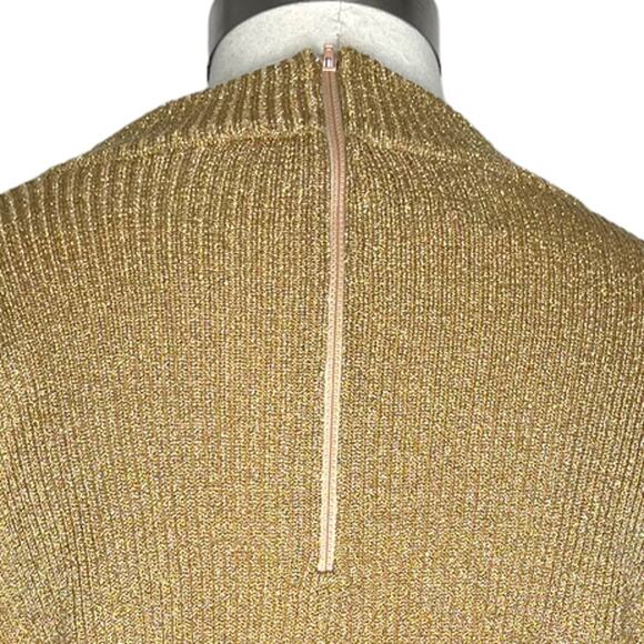 Lane Bryant Women's Gold Shimmer Sweater Size 38 - Picture 5 of 7